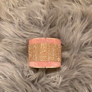 Pink Thick Bangle Bracelet